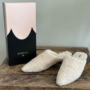 Birdies Sz 8.5 The Lark‎ Faux Ivory Shearling Original Box